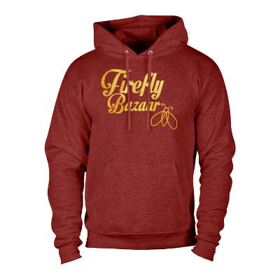Custom red hoodie with customized logo