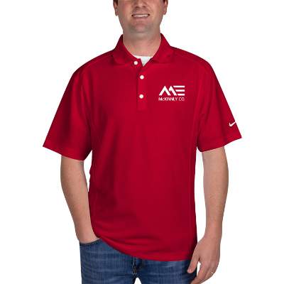 Personalized red dri-fit classic polo