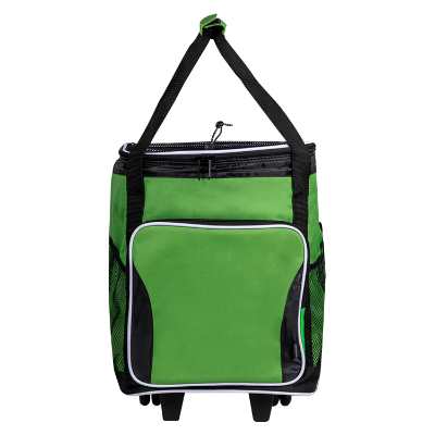 Blank green rolling cooler.