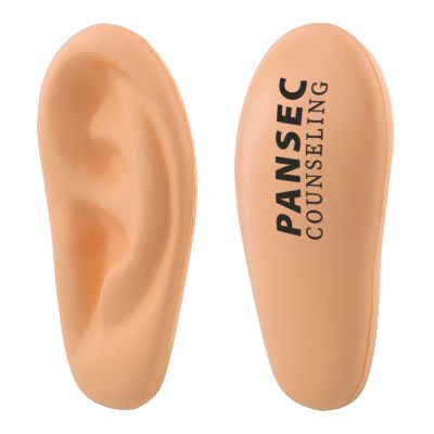 Foam ear stress relievers with a custom imprinted promo.