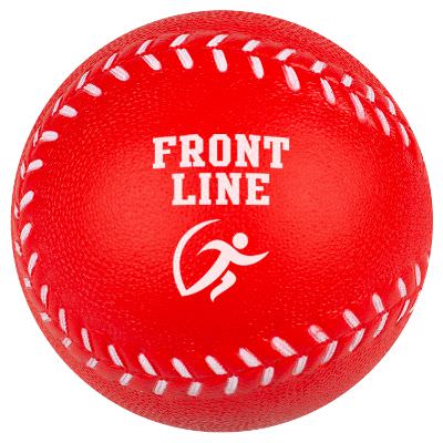 Purchase this red baseball squishy printed with your logo.