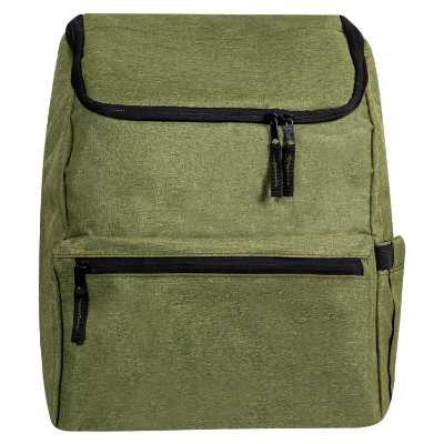 Blank green backpack cooler.