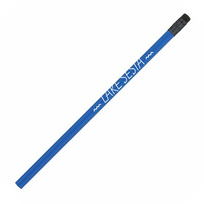 Wood black eraser neon pencil with imprint.