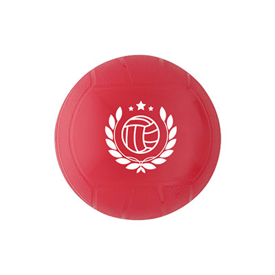 Red vinyl branded volleyball