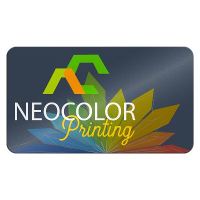 3-1/2 x 2 inch business card magnet round corners with full color imprint.