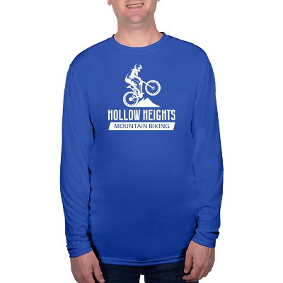 Custom royal long sleeve t-shirt with logo.
