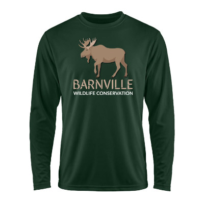 Forest green full color logod long sleeve tee.