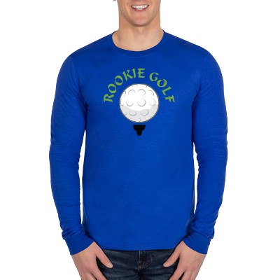 Full color true royal long sleeve tee.