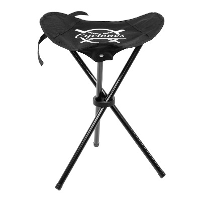 Branded black tripod seat .