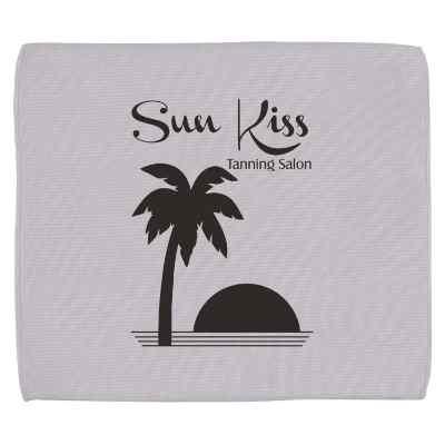 Custom poly blend rally towel.