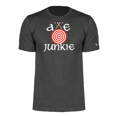 Personalized full color logo on graphite t-shirt.