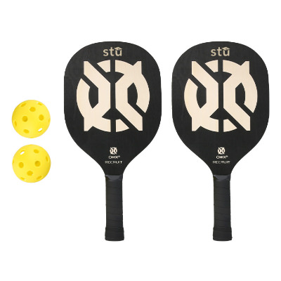 Black wooden outdoor game with a branded logo.