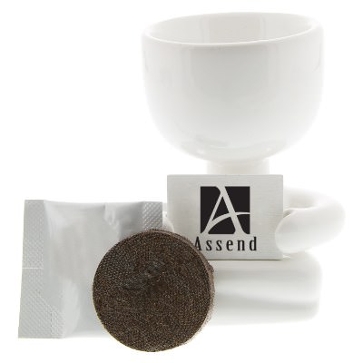 White ceramic personalized grow kit.