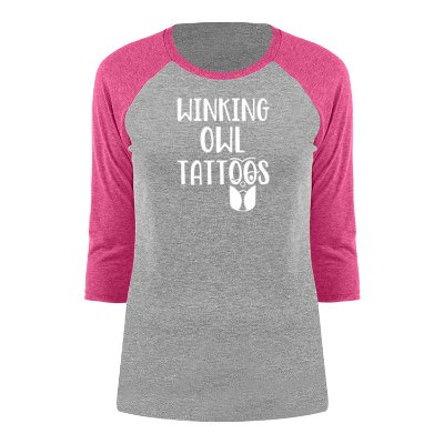 Pink custom imprinted short sleeve shirt.