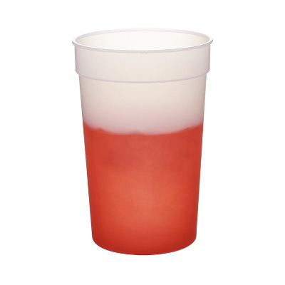 Plastic green color changing stadium cup blank in 22 ounces.