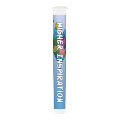 White tube with custom full color imprint on label.