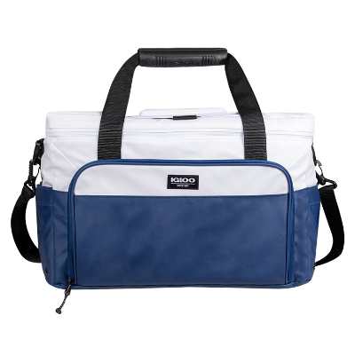 Blank white and blue cooler.