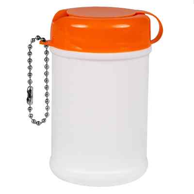 Blank plastic orange antibacterial wet wipes available in bulk.