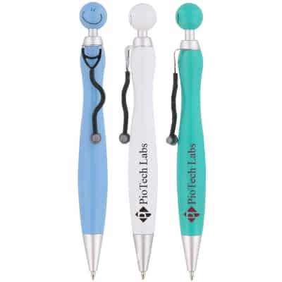 Plastic swanky stethoscope clip pen.
