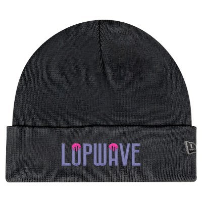 Graphite custom embroidered beanie.