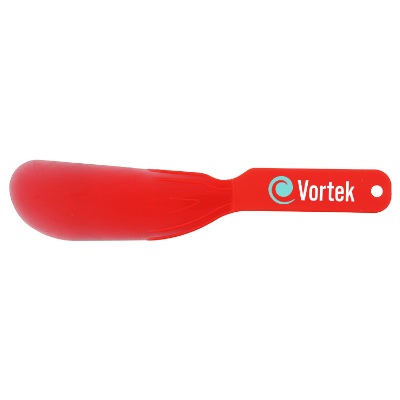 Kitchen spatula made of polypropylene with full color printed logo.