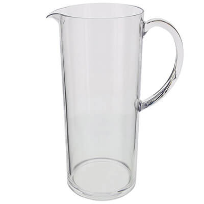 Acrylic clear beer pitcher in 60 ounces.