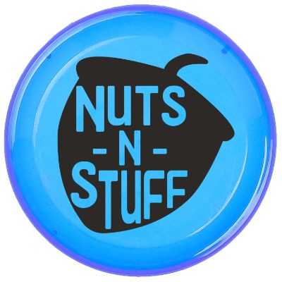 Plastic translucent blue high-5 inch flying disc with imprinting.