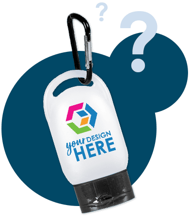 Hand sanitizer with clip with full-color imprint