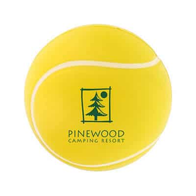Foam tennis ball stress ball with custom imprint.