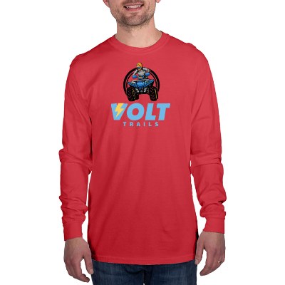 Custom full color long sleeve paprika t-shirt.