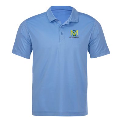Atlas men's polo with custom embroidered logo.