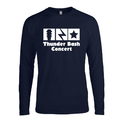 Custom true navy long sleeve t-shirt.