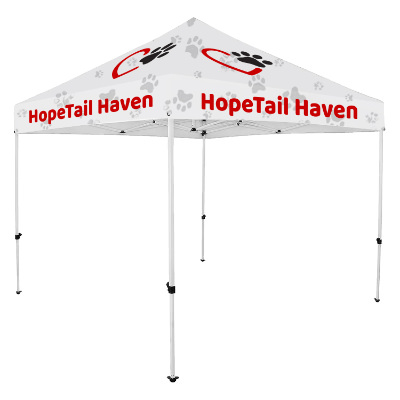 Full-color 10-ft. tent with custom imprint.