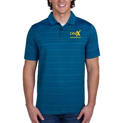 Personalized blue vapor jacquard polo