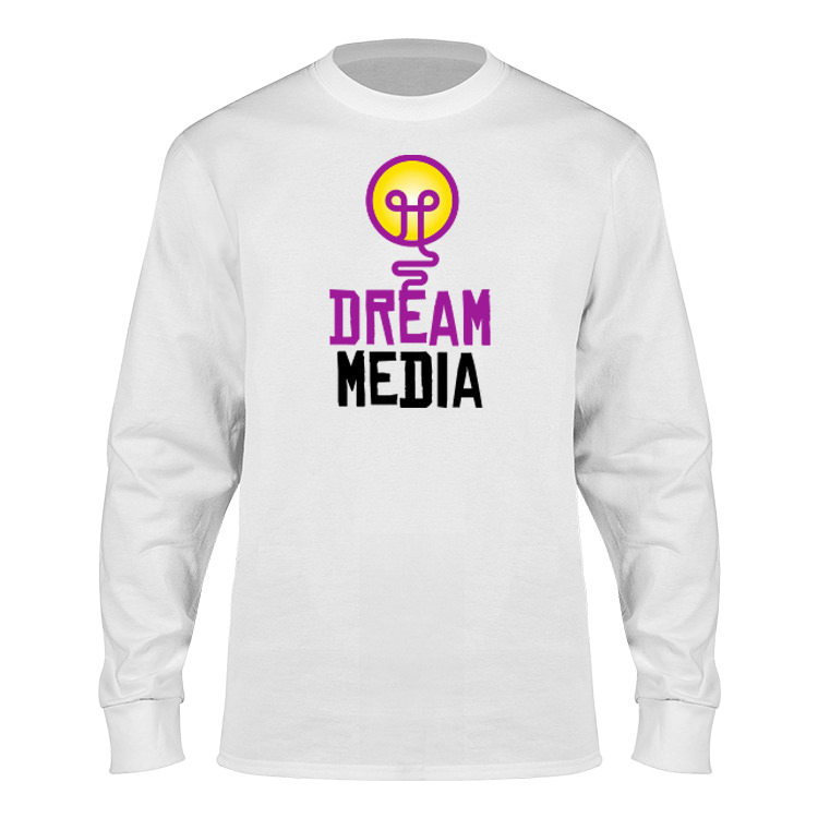 Personalized white long sleeve full color shirt.
