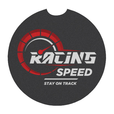 White pulpboard coaster with a customized imprint.