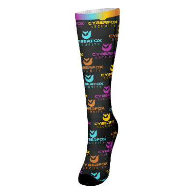 custom dress sock with full color imprint.