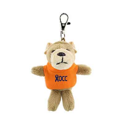 Plush and cotton orange wild bunch bulldog with imprinting.