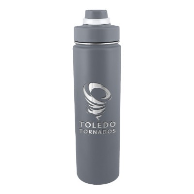 Stainless sports bottle with custom engraved imprint in 24 oz.
