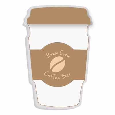 4-1/4 x 5-1/4 inches adhesive to go cup pad with full color imprint.