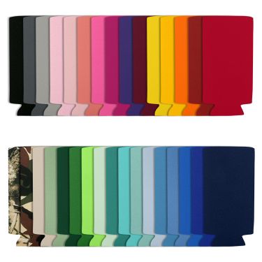 Foam blank sample pack of all colors of the slim can cooler.
