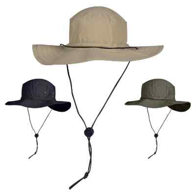 Blank khaki boonie hat.