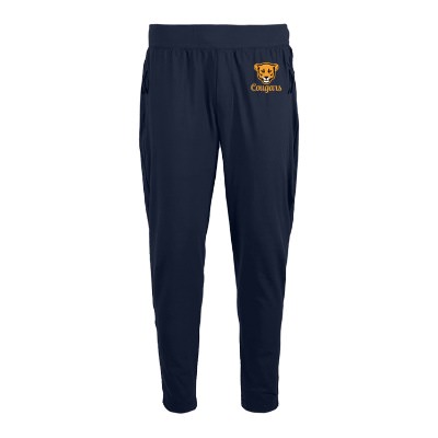 Navy jogger pant with personalized full color logo.