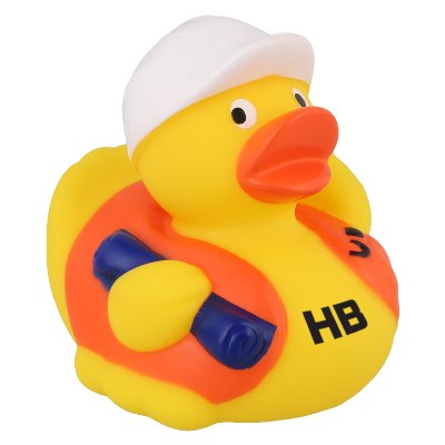 Plastic yellow custom rubber duck.