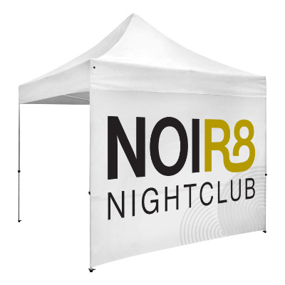Full-color 10-ft. tent wall with custom imprint.