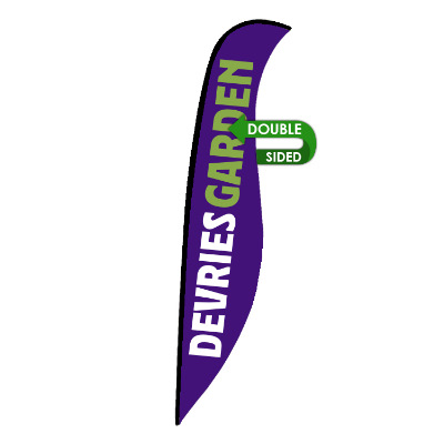 17-ft. double-sided replacement flag with custom logo.