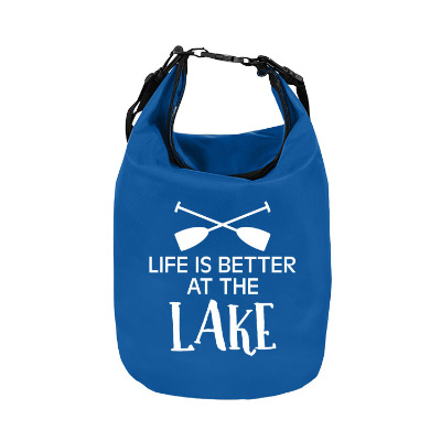Royal nylon bag with custom logo.
