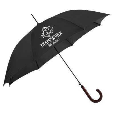 Custom 48" shedrain wooden auto umbrella.