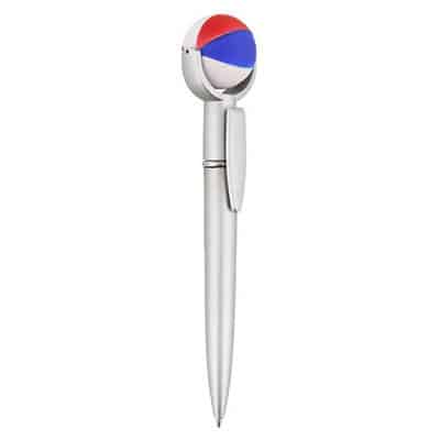 Foam and plastic beach balls stress reliever pen top blank.