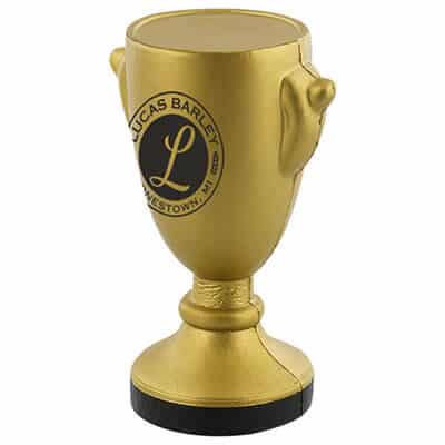 Foam trophy stress reliever with custom imprinted.
